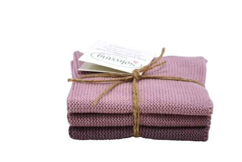 Solwang Design - vaatdoekjes - set van 3 - dusty roze