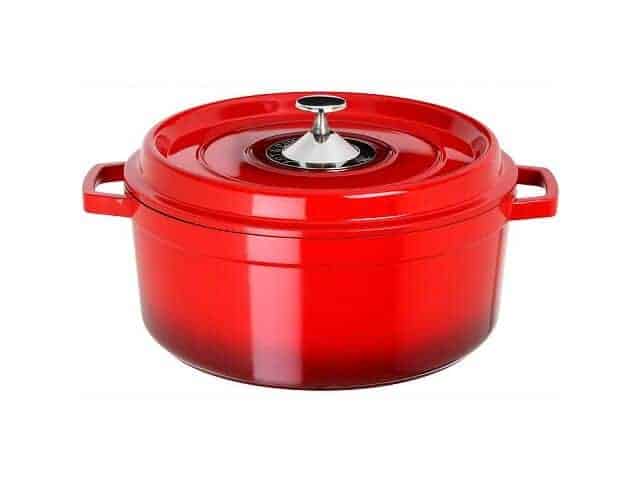 Staub - stoofpan gietijzer - rood - 24 cm