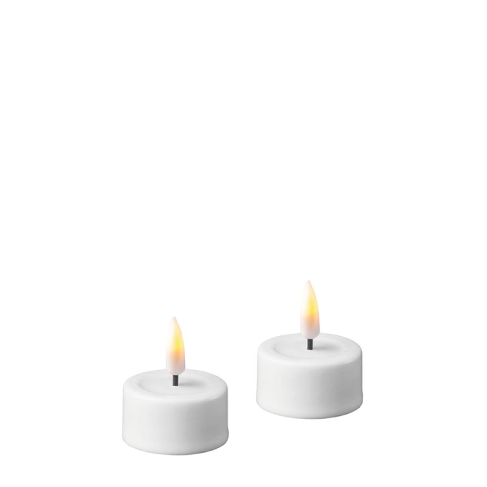 Deluxe HomeArt - waxinelichtje - set van 2 - wit