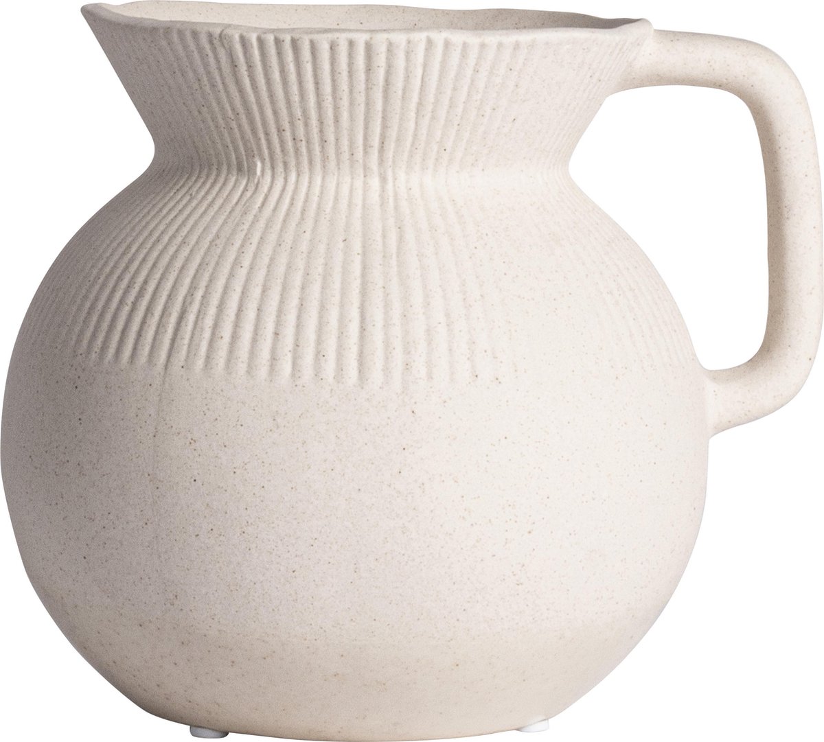 Gusta - vaas met handvat - creme