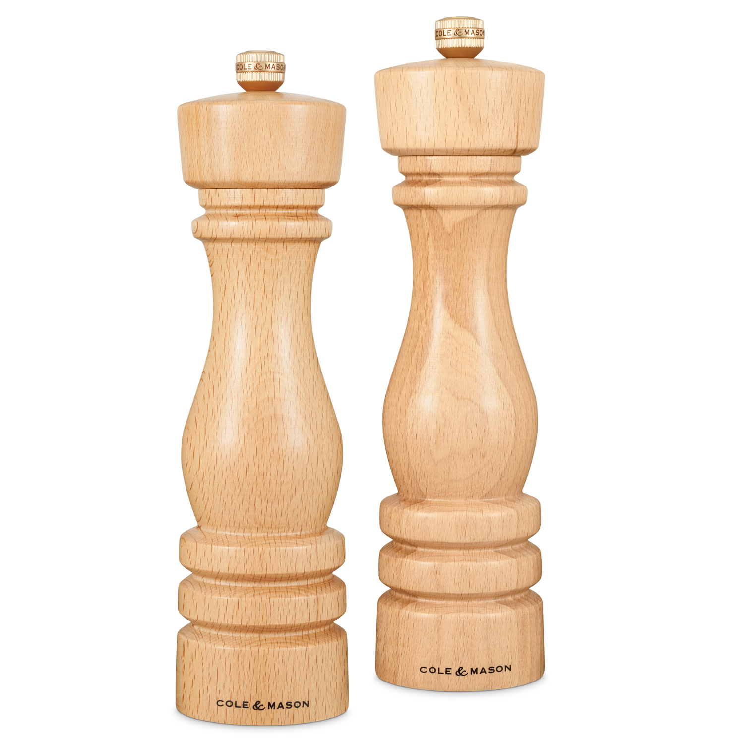 Cole & Mason - peper- en zoutset London - beukenhout - 22 cm