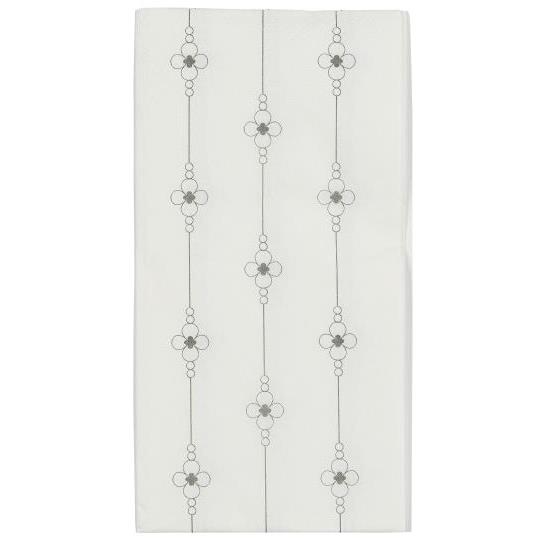 IB Laursen - servetten Flower Lines Milky Brown - papier - 40 x 40 cm