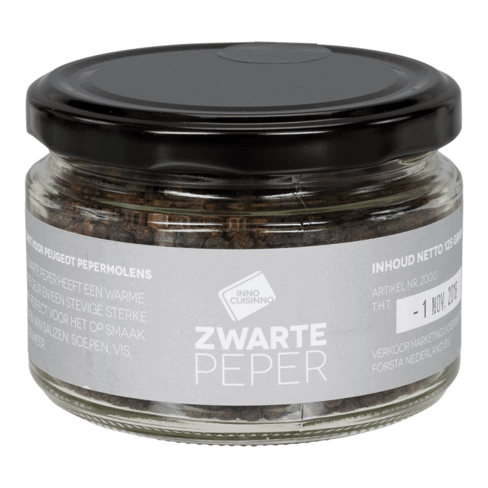 Inno Cuisinno - navulling zwarte peperkorrels Lampong - 125 gram