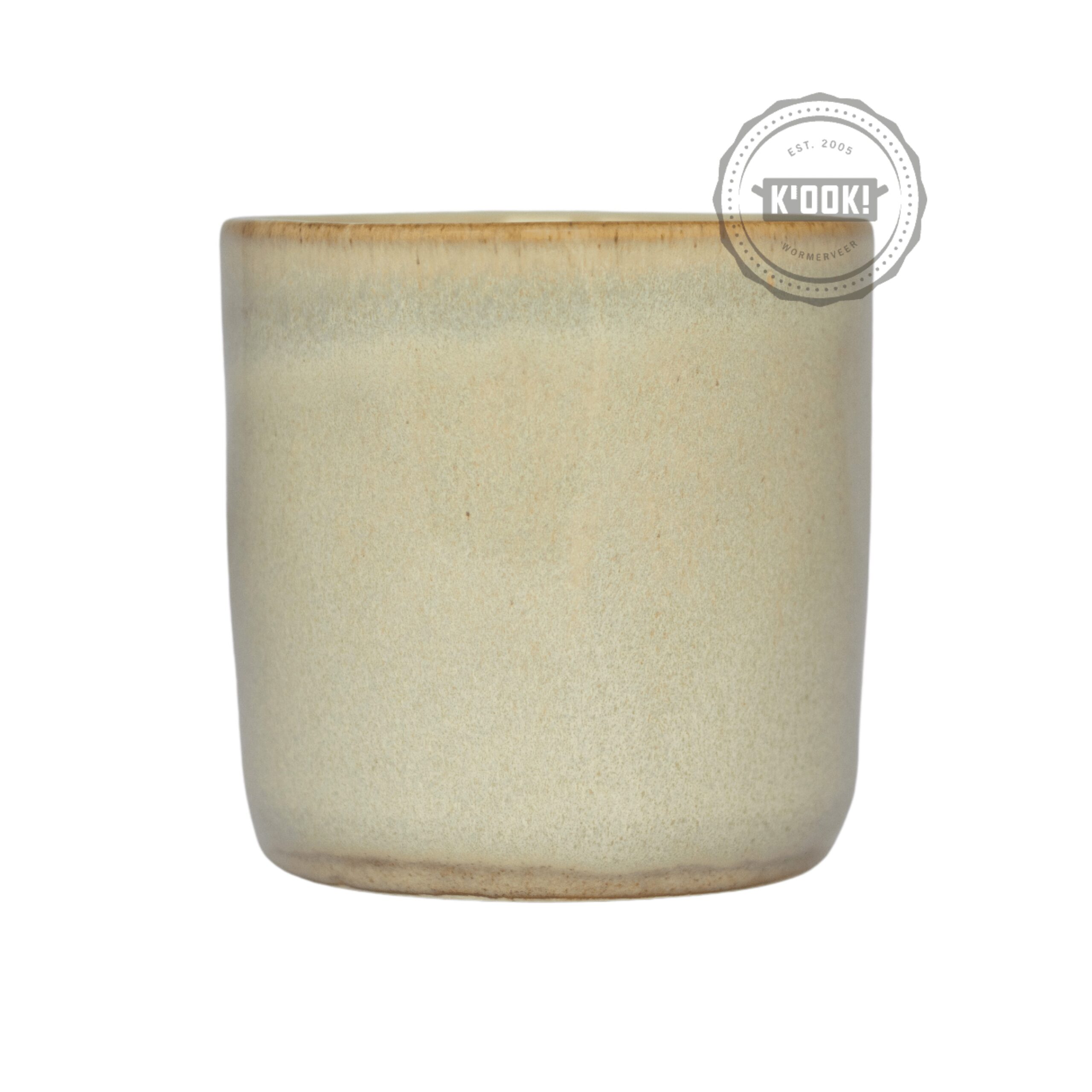 Koffie-/cappuccinomok Crème d'Argile - handgemaakt in Portugal - 8 cm