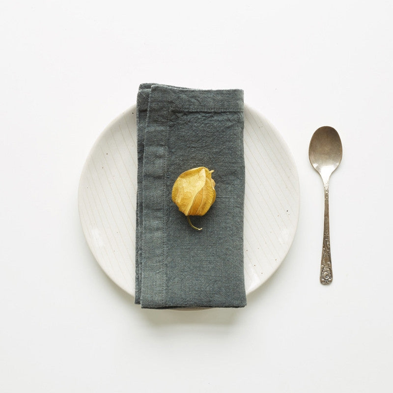 Linen Tales - linnen servetten - set van 2 - forest green - 40 x 40 cm