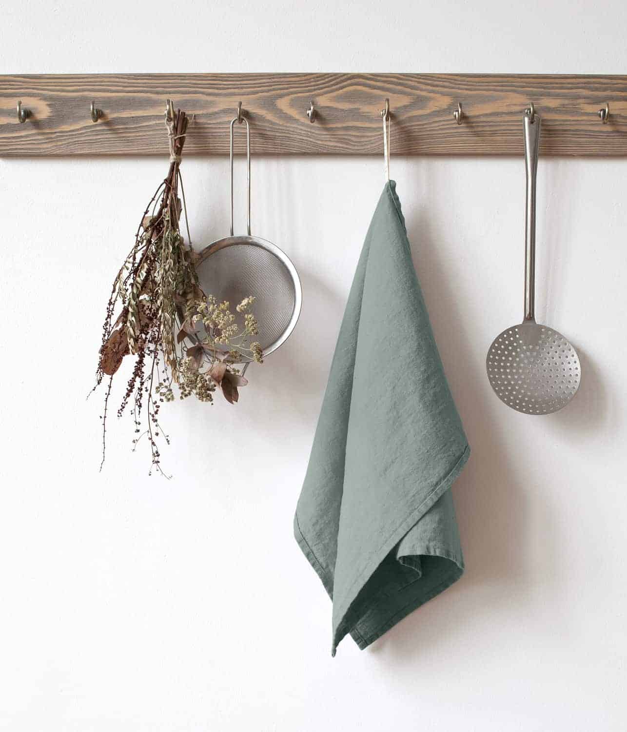 Linen Tales - linnen theedoek - green milieu - 45 x 65 cm