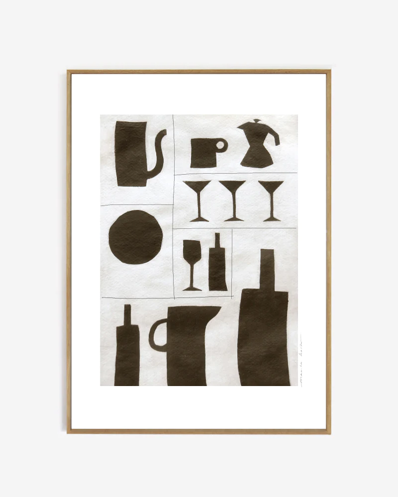 My Deer Art Shop - art print Boire un verre - ingelijst - 30 x 40 cm
