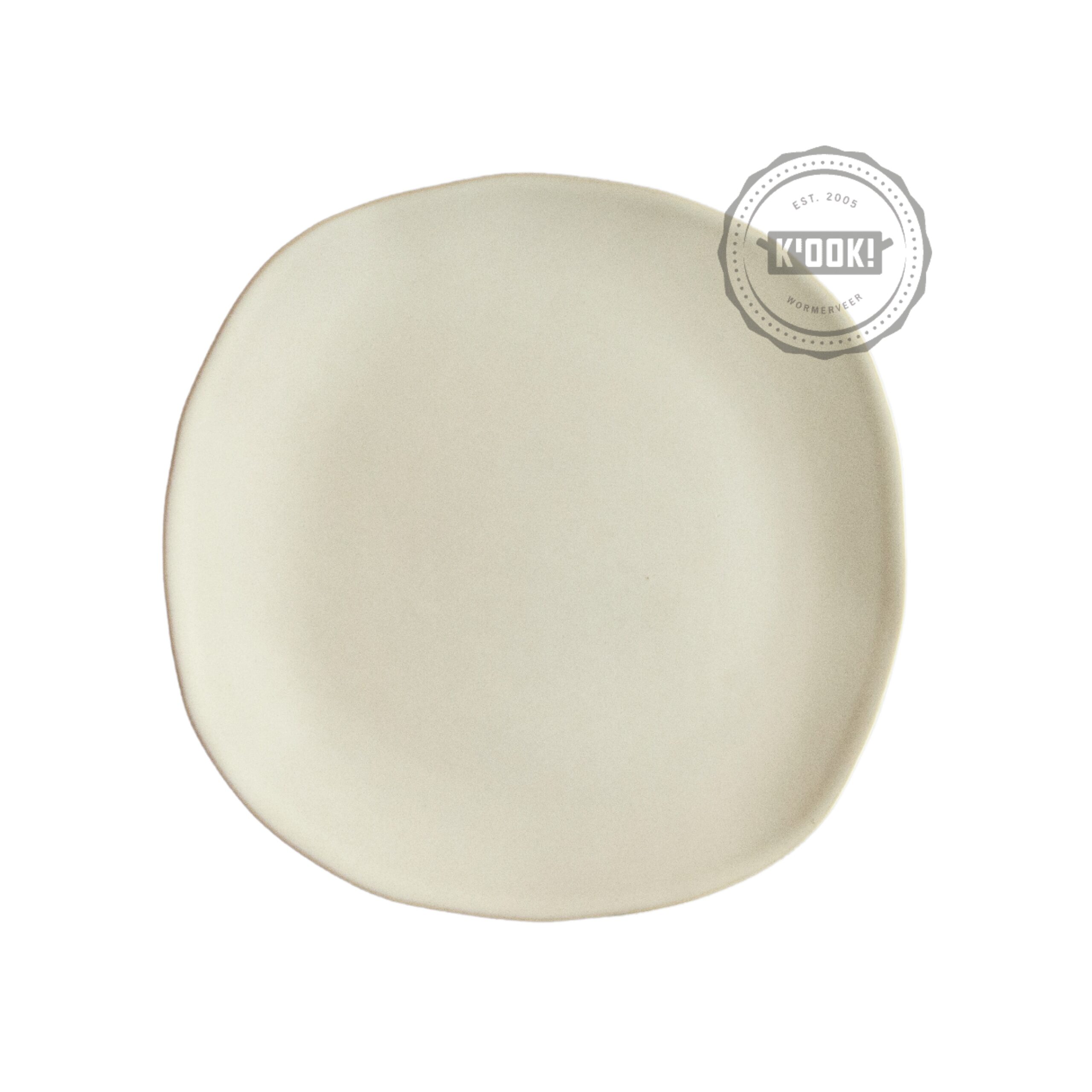 Ontbijtbord Organica Blanc Banquise - handgemaakt in Portugal - 22 cm
