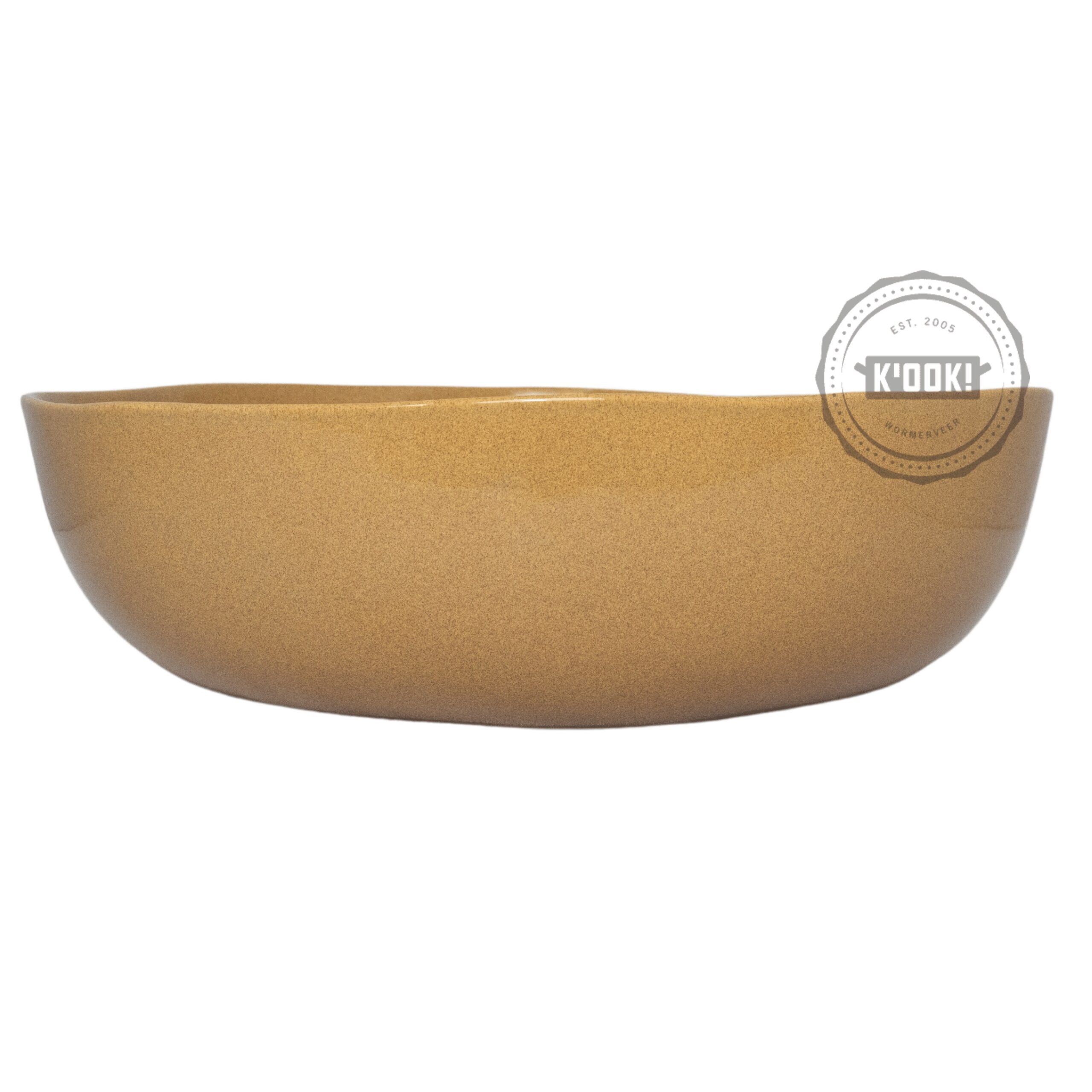 Saladeschaal Organica Café Olé - handgemaakt in Portugal - 35 cm
