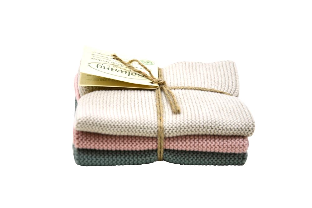 Solwang Design - vaatdoekjes set van 3 - delicate pastel combi