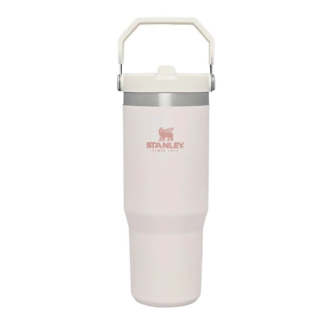 STANLEY - WATERFLES CLASSIC ICEFLOW FLIP STRAW TUMBLER - ROSE QUARTZ - 0.89 LTR