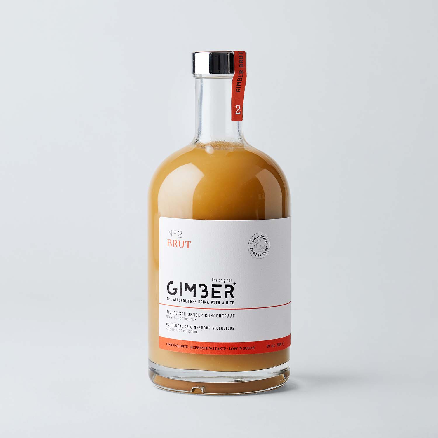 Gimber Brut No. 2 - biologische gemberdrank - alcoholvrij - 700 ml