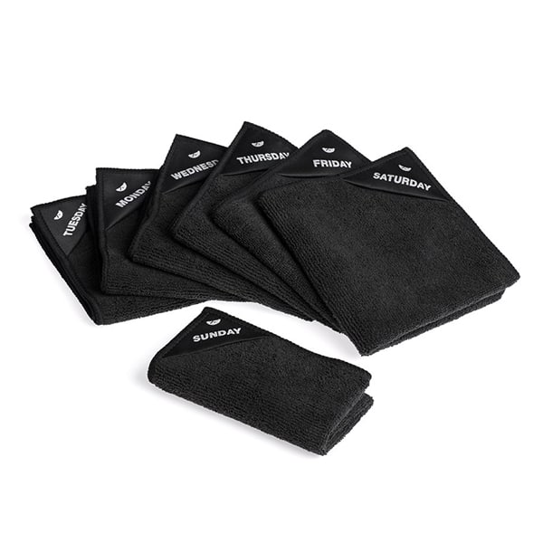 Klud - vaatdoekjes - set van 7 - zwart