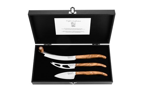 Style de Vie - Laguiole - Luxury Line kaasmessen set - olijfhout