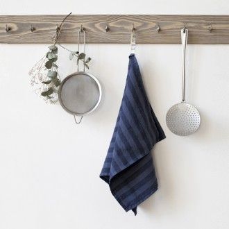 Linen Tales - linnen theedoek - midnight blue - 45 x 65 cm.