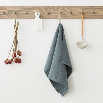 Linen Tales - linnen theedoek - blue fog - 45 x 65 cm.