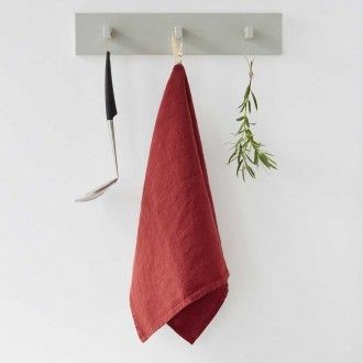 Linen Tales - linnen theedoek - red pear- 45 x 65 cm.