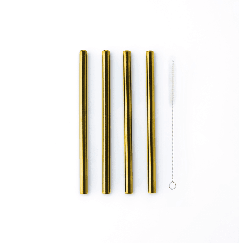 Point-Virgule - korte cocktailrietjes - set van 5 - goud