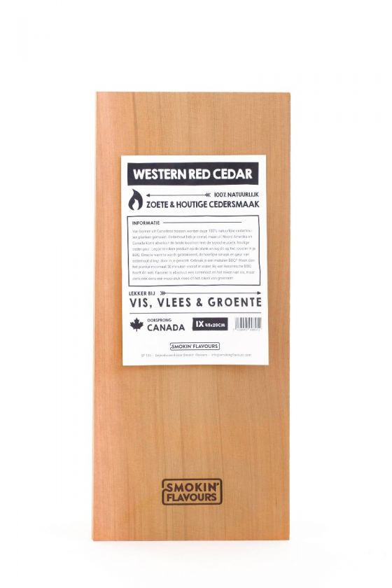 Smokin' Flavours - cederhouten rookplank - 45 x 20 cm.