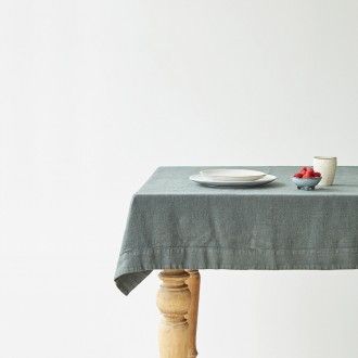 Linen Tales - linnen tafelkleed forest green - 300 x 140 cm