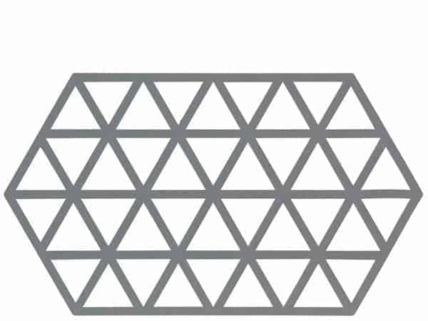 Zone Denmark - siliconen onderzetter Triangle - grijs - 24 x 14 cm