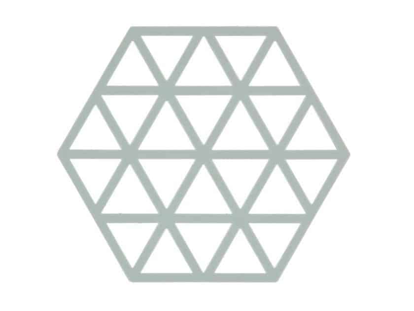 Zone Denmark - siliconen onderzetter Triangle - lichtgrijs - 16 x 14 cm