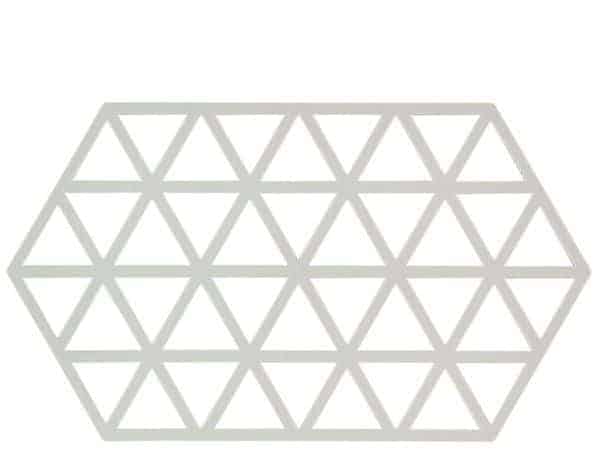 Zone Denmark - siliconen onderzetter Triangle - lichtgrijs - 24 x 14 cm
